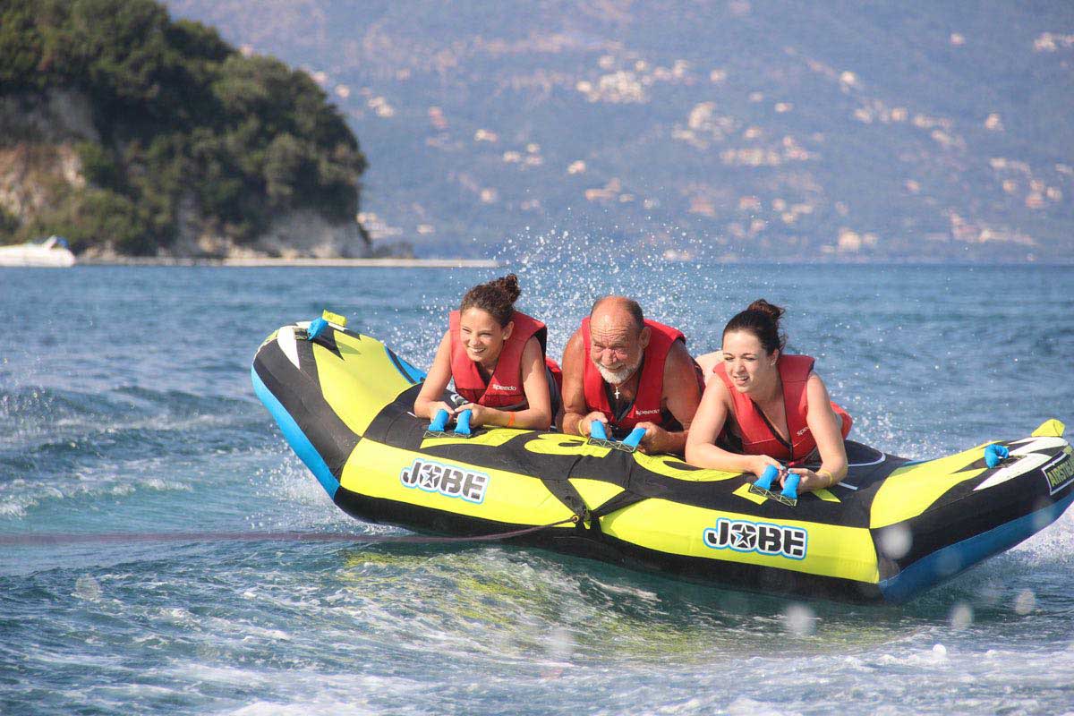 Corfu Watersports Dassia Kalami θαλάσσια σπορ Δασιά Καλάμι θαλάσσιο σκι parasailing Corfu paragliding inflatables ski club family kids activities mykerkyra